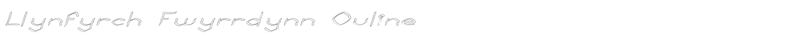 Llynfyrch Fwyrrdynn font preview